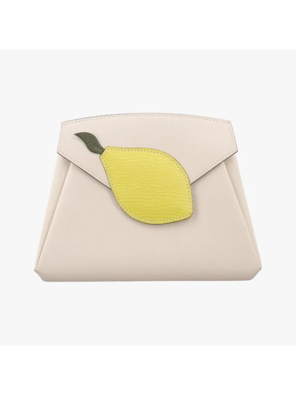 Hermes Tutti Frutti White Yellow Leather Clutch